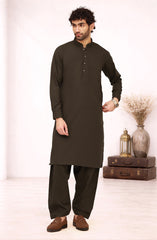 BROWN BLENDED KAMEEZ SHALWAR