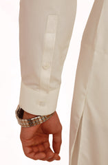 OFF-WHITE BLENDED EMBROIDERED KAMEEZ SHALWAR
