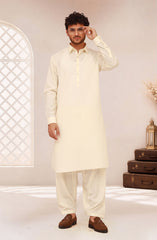 CREAM BLENDED KAMEEZ SHALWAR