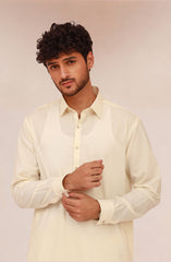 CREAM BLENDED KAMEEZ SHALWAR