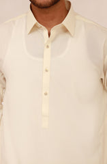 CREAM BLENDED KAMEEZ SHALWAR