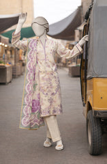 EMBROIDERED PRINTED LAWN STITCHED 3 PIECE