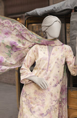 EMBROIDERED PRINTED LAWN STITCHED 3 PIECE