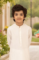 OFF-WHITE EMBROIDERED BLENDED KAMEEZ SHALWAR