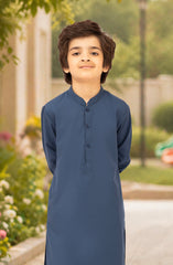INK-BLUE BLENDED KAMEEZ SHALWAR