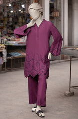 EMBROIDERED CAMBRIC STITCHED 2 PIECE