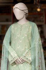 EMBROIDERED CAMBRIC 3PCS UNSTITCHED