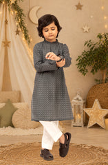 GRAPHITE BLENDED EMBROIDERED KURTA