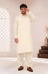 CREAM BLENDED KAMEEZ SHALWAR