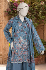 EMBROIDERED PRINTED LAWN 3PCS UNSTITCHED