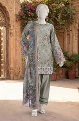 EMBROIDERED PRINTED LAWN 3PCS UNSTITCHED