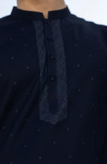 NAVY 100% COTTON PRINTED KURTA