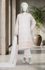 EMBROIDERED CAMBRIC 3PCS UNSTITCHED