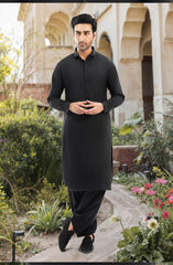 BLACK 100% COTTON KAMEEZ SHALWAR