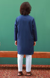 BOYS PRINTED KURTA INK BLUE