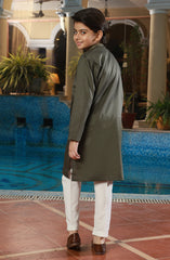 BOYS KURTA MEHENDI GREEN