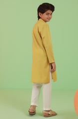 BOYS EMBROIDERED KURTA LEMON