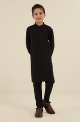 SUMMER'25 BOYS CASUAL KURTA PAJAMA BLACK