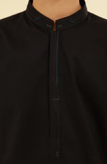 SUMMER'25 BOYS CASUAL KURTA PAJAMA BLACK