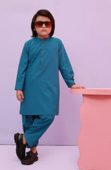 WINTER'23 BOYS CASUAL KAMEEZ SHALWAR OCEAN BLUE