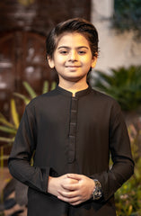 SUMMER'25 BOYS KAMEEZ SHALWAR CHARCOAL