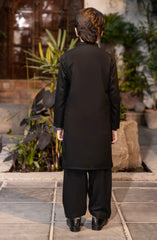 SUMMER'25 BOYS KAMEEZ SHALWAR CHARCOAL