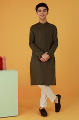TEENS KURTA MEHNDI GREEN