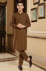 TEENS KURTA PAJAMA KHAKI