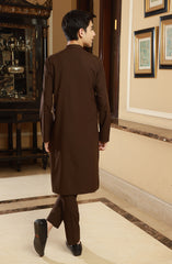 TEENS KURTA PAJAMA BROWN