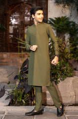 TEENS KURTA PAJAMA GREEN
