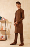 TEENS KURTA PAJAMA BROWN