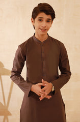 SUMMER'25 TEENS KURTA PAJAMA CHOCOLATE