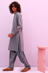 PRE WINTER'23 TEENS KURTA PAJAMA CASUAL SHARP BLUE