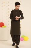 TEENS KAMEEZ SHALWAR OLIVE GREEN