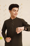 TEENS KAMEEZ SHALWAR OLIVE GREEN