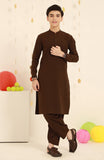 TEENS KURTA PAJAMA BROWN