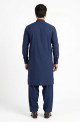 NAVY BLENDED KAMEEZ SHALWAR