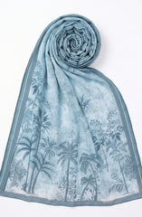 ICE-BLUE CHIFFON DUPATTA