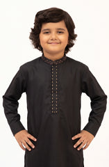 BLACK BLENDED EMBROIDERED KAMEEZ SHALWAR