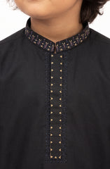 BLACK BLENDED EMBROIDERED KAMEEZ SHALWAR