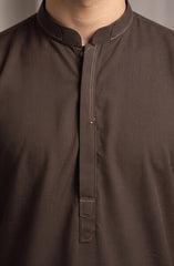 BROWN BLENDED KAMEEZ SHALWAR