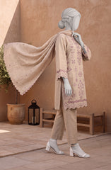 3 PIECE - EMBROIDERED KHADDAR STITCHED