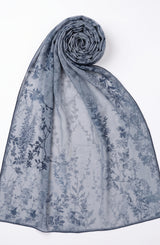 SLATE-GREY VOIL DUPATTA