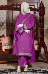 EMBROIDERED CAMBRIC STITCHED 3 PIECE