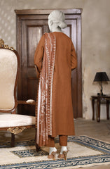 EMBROIDERED CROSS HATCH STITCHED 3 PIECE