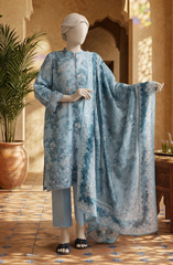 EMBROIDERED PRINTED LAWN STITCHED 3 PIECE