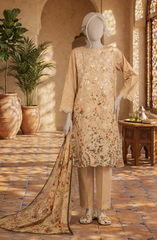EMBROIDERED PRINTED LAWN STITCHED 3 PIECE