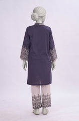 2 PIECE - EMBROIDERED CAMBRIC STITCHED