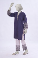2 PIECE - EMBROIDERED CAMBRIC STITCHED