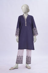 2 PIECE - EMBROIDERED CAMBRIC STITCHED